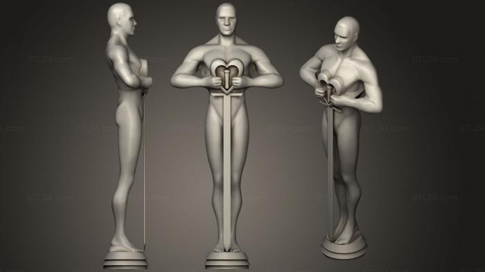 Статуэтки и статуи разные (Премия Оскар, STKR_0896) 3D модель для ЧПУ станка